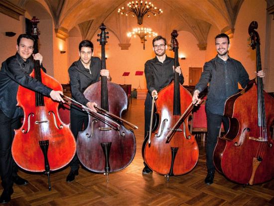 Prague Double Bass Quartet v Emauzích