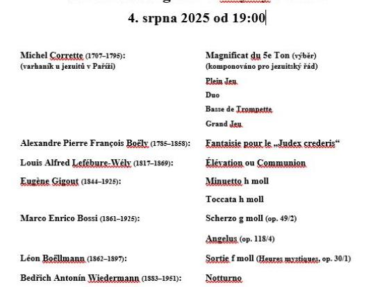 koncert sv. Ignác