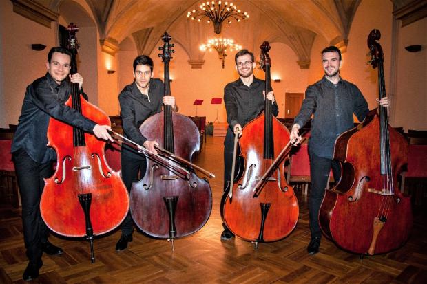 Prague Double Bass Quartet v Emauzích